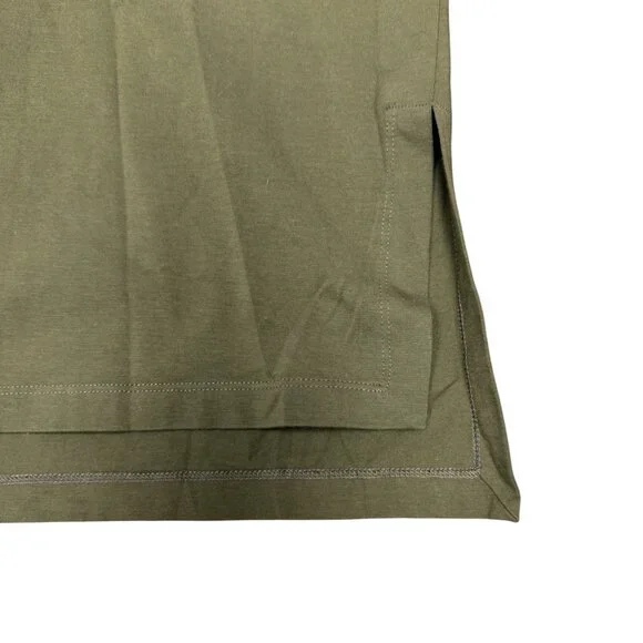 EILEEN FISHER Organic Pima Cotton Jersey T-Shirt Dress "Seaweed" F17OJ | Size L - Picture 8 of 12